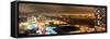 Manhattan Night Panoramic Landscape with Fog-Philippe Hugonnard-Framed Stretched Canvas