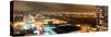 Manhattan Night Panoramic Landscape with Fog-Philippe Hugonnard-Stretched Canvas