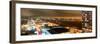 Manhattan Night Panoramic Landscape with Fog-Philippe Hugonnard-Framed Photographic Print