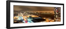 Manhattan Night Panoramic Landscape with Fog-Philippe Hugonnard-Framed Photographic Print