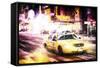 Manhattan Night Storm-Philippe Hugonnard-Framed Stretched Canvas