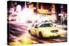 Manhattan Night Storm-Philippe Hugonnard-Stretched Canvas