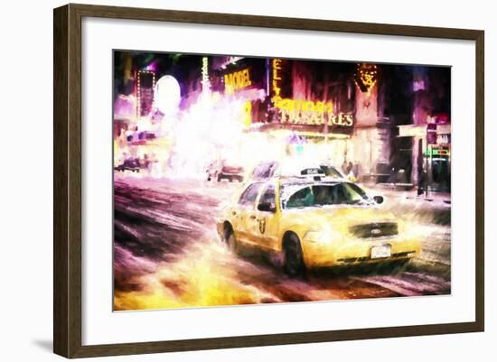 Manhattan Night Storm-Philippe Hugonnard-Framed Giclee Print