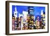 Manhattan Night VIII - In the Style of Oil Painting-Philippe Hugonnard-Framed Giclee Print