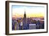 Manhattan Nightfall-Philippe Hugonnard-Framed Giclee Print