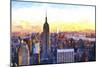 Manhattan Nightfall-Philippe Hugonnard-Mounted Giclee Print