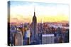 Manhattan Nightfall-Philippe Hugonnard-Stretched Canvas