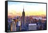 Manhattan Nightfall-Philippe Hugonnard-Framed Stretched Canvas