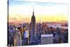 Manhattan Nightfall-Philippe Hugonnard-Stretched Canvas