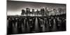 Manhattan Nightscape Viewed from Brooklyn, New York City-George Oze-Mounted Photographic Print