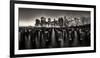 Manhattan Nightscape Viewed from Brooklyn, New York City-George Oze-Framed Photographic Print