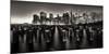 Manhattan Nightscape Viewed from Brooklyn, New York City-George Oze-Mounted Photographic Print