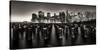 Manhattan Nightscape Viewed from Brooklyn, New York City-George Oze-Stretched Canvas