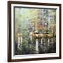 Manhattan Orange and Green-Mark Lague-Framed Art Print