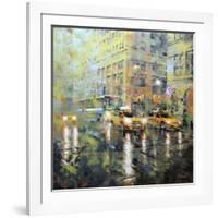 Manhattan Orange and Green-Mark Lague-Framed Art Print