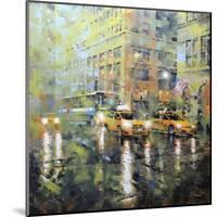 Manhattan Orange and Green-Mark Lague-Mounted Art Print