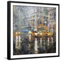 Manhattan Orange Rain-Mark Lague-Framed Premium Giclee Print