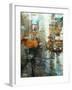 Manhattan Orange Umbrella-Mark Lague-Framed Art Print