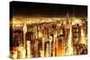 Manhattan Panoramic Nocturne-Christopher Farrell-Stretched Canvas