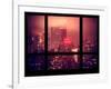 Manhattan Pink Foggy Night with the New Yorker Hotel - New York, USA-Philippe Hugonnard-Framed Photographic Print
