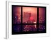 Manhattan Pink Foggy Night with the New Yorker Hotel - New York, USA-Philippe Hugonnard-Framed Photographic Print