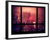 Manhattan Pink Foggy Night with the New Yorker Hotel - New York, USA-Philippe Hugonnard-Framed Photographic Print