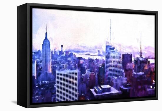 Manhattan Purple-Philippe Hugonnard-Framed Stretched Canvas