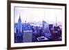 Manhattan Purple-Philippe Hugonnard-Framed Giclee Print