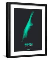Manhattan Radiant Map 2-NaxArt-Framed Art Print