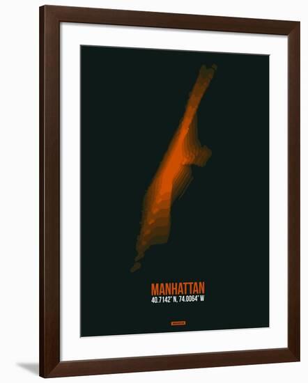 Manhattan Radiant Map 4-NaxArt-Framed Art Print