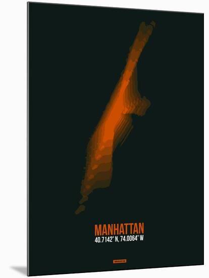 Manhattan Radiant Map 4-NaxArt-Mounted Art Print