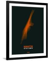 Manhattan Radiant Map 4-NaxArt-Framed Art Print