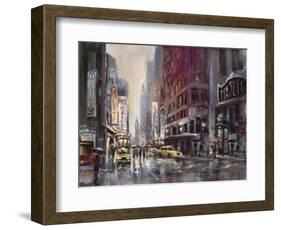 Manhattan Rain-Brent Heighton-Framed Art Print