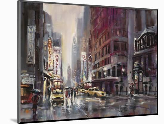 Manhattan Rain-Brent Heighton-Mounted Art Print