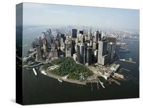 Manhattan's Financial District-David Jay Zimmerman-Stretched Canvas