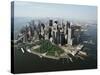 Manhattan's Financial District-David Jay Zimmerman-Stretched Canvas