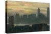 Manhattan's Misty Sunset, 1911-Childe Hassam-Stretched Canvas
