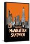 Manhattan Sandwich-null-Framed Stretched Canvas