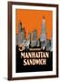 Manhattan Sandwich-null-Framed Art Print