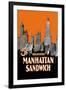 Manhattan Sandwich-null-Framed Art Print