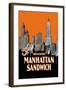 Manhattan Sandwich-null-Framed Art Print