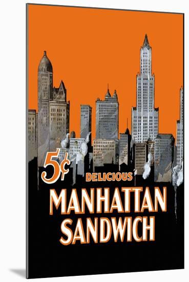 Manhattan Sandwich-null-Mounted Art Print