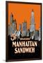 Manhattan Sandwich-null-Framed Art Print