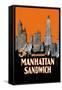 Manhattan Sandwich-null-Framed Stretched Canvas