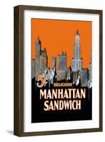 Manhattan Sandwich-null-Framed Art Print