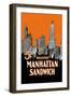 Manhattan Sandwich-null-Framed Art Print