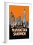 Manhattan Sandwich-null-Framed Art Print