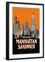 Manhattan Sandwich-null-Framed Art Print