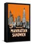 Manhattan Sandwich-null-Framed Stretched Canvas