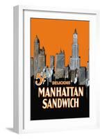 Manhattan Sandwich-null-Framed Art Print